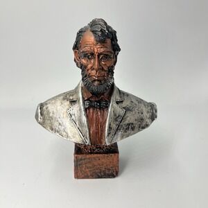 Vintage Abraham Lincoln 6.5 Inch Bust Statue‎ Figurine